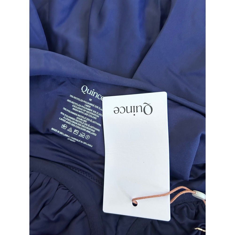 NWT Quince Deep Navy Italian Underwire One Piece Swimsuit Medium - Picture 3 of 3